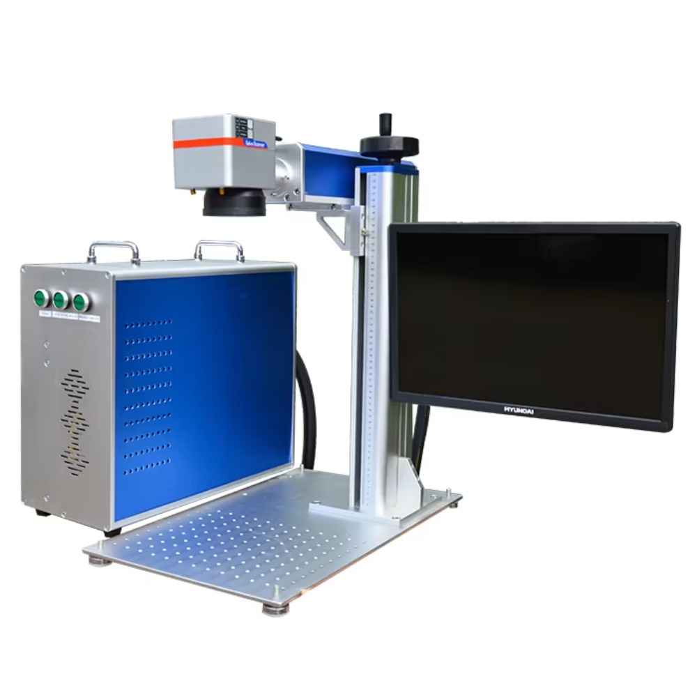 Fiber Laser Marking Machine 100W - Metal için Raycus'lu Döner Fiber Lazer