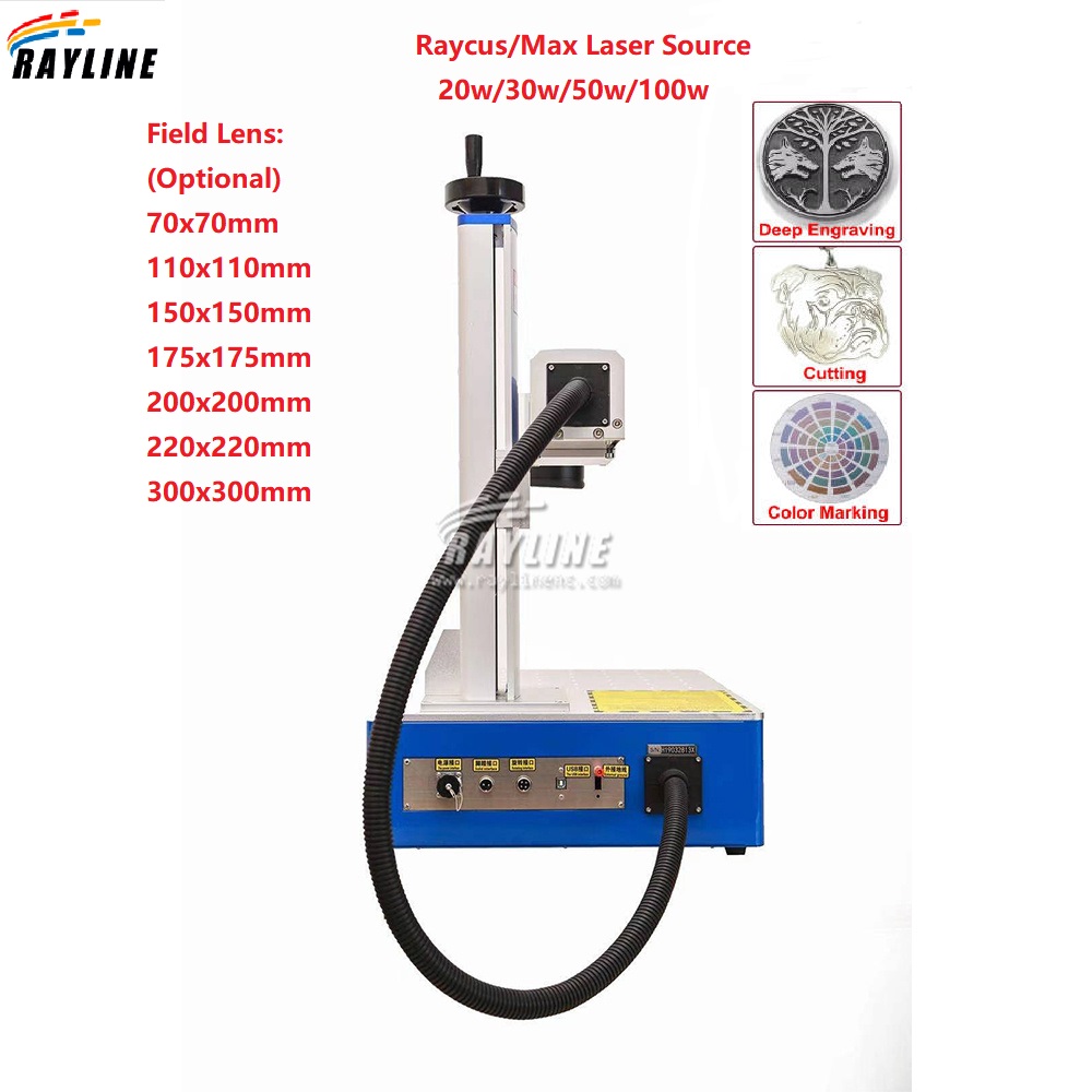 30W 50W 100W Taşınabilir 3D Fi - Fiber Laser Marking Machine 100W incelemesi ve fiyatı
