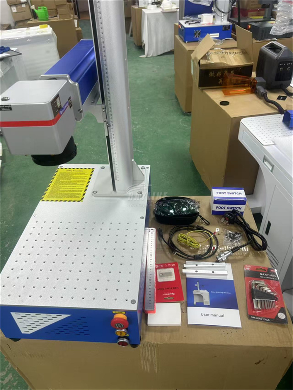 30W 50W 100W Taşınabilir 3D Fi - Fiber Laser Marking Machine 100W incelemesi ve fiyatı