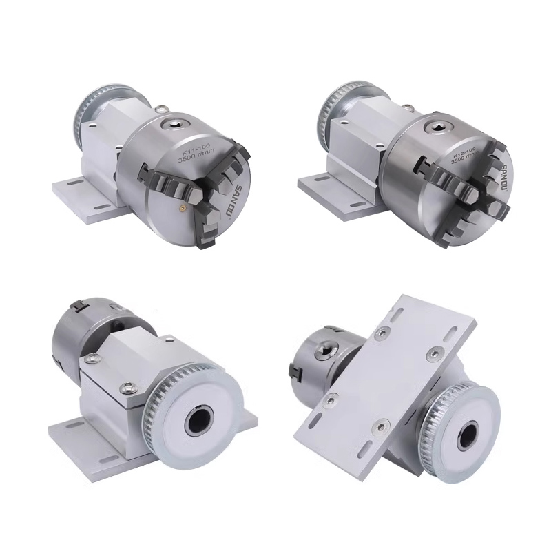 3 çene Chuck için 100mm 80mm 4 - Laser Marking Machine Rotary Axis incelemesi ve fiyatı
