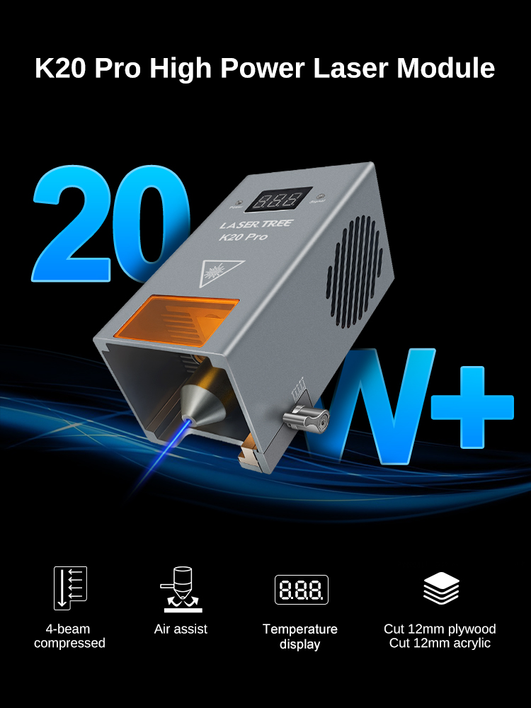 Hava Destekli 20W 455nm Mavi D - Laser Engraver 20W Diode incelemesi ve fiyatı