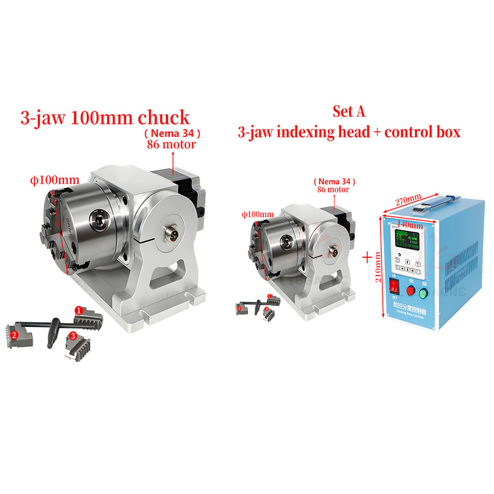 CNC Planet Dişli 4. Döner Ekse - Laser Marking Machine Rotary Axis incelemesi ve fiyatı