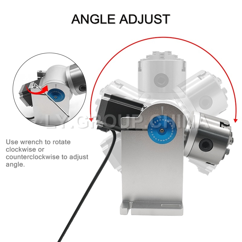 80mm Chuck D80 3 Pençeli Döner - Laser Marking Machine Rotary Axis incelemesi ve fiyatı