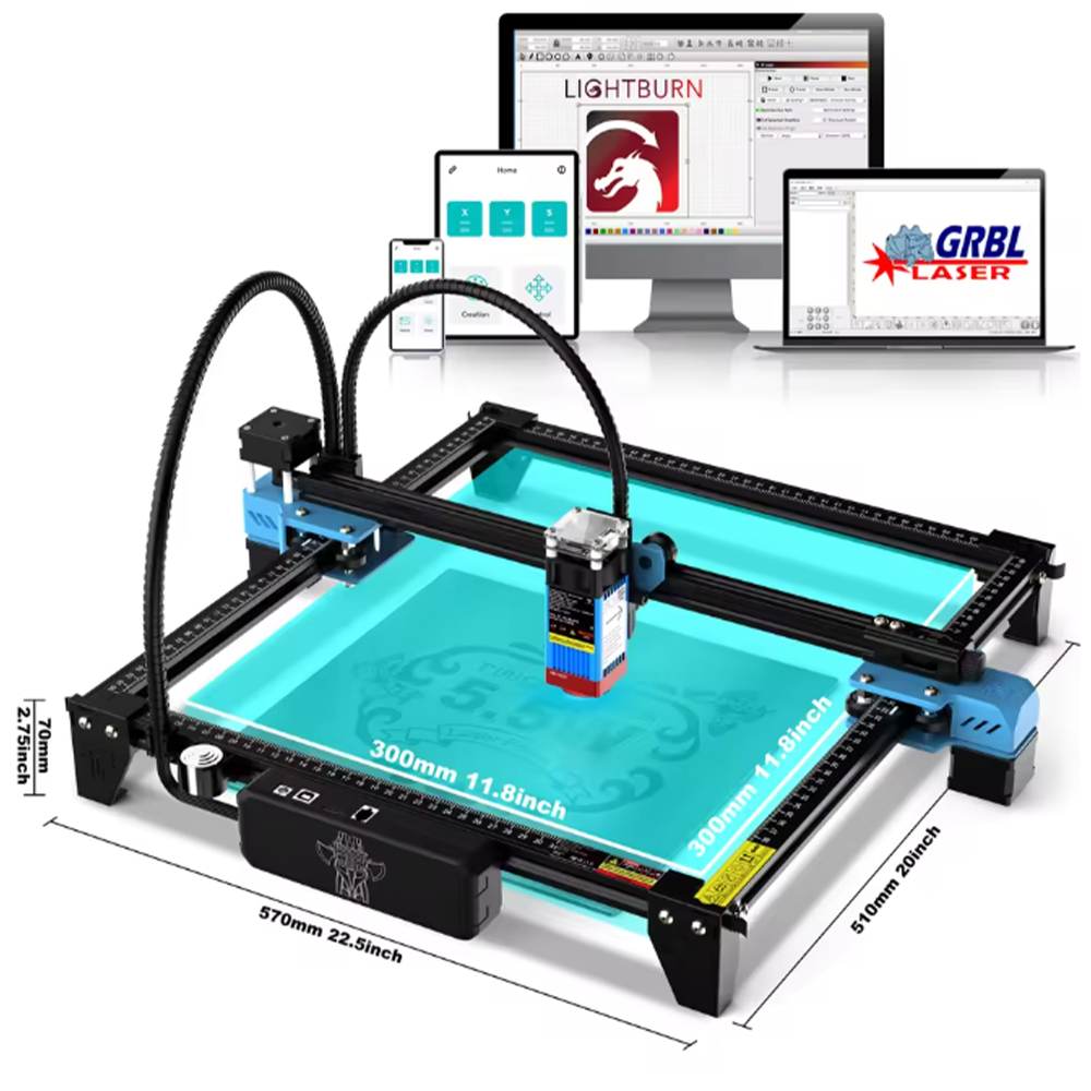 TwoTrees TTS-55 Pro/TTS-10 Pro - Laser Engraver 20W Diode incelemesi ve fiyatı