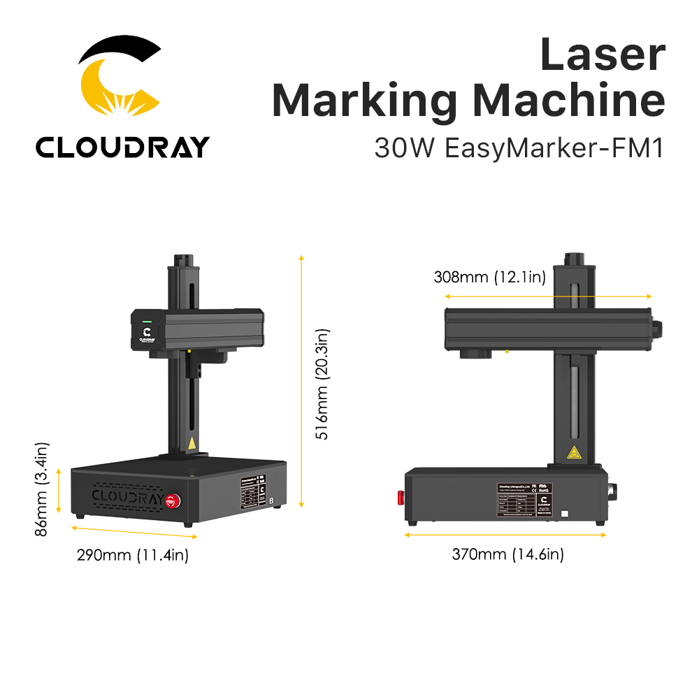 Cloudray 30W 50W Taşınabilir F - Fiber Laser Marking 30W Jewelry incelemesi ve fiyatı