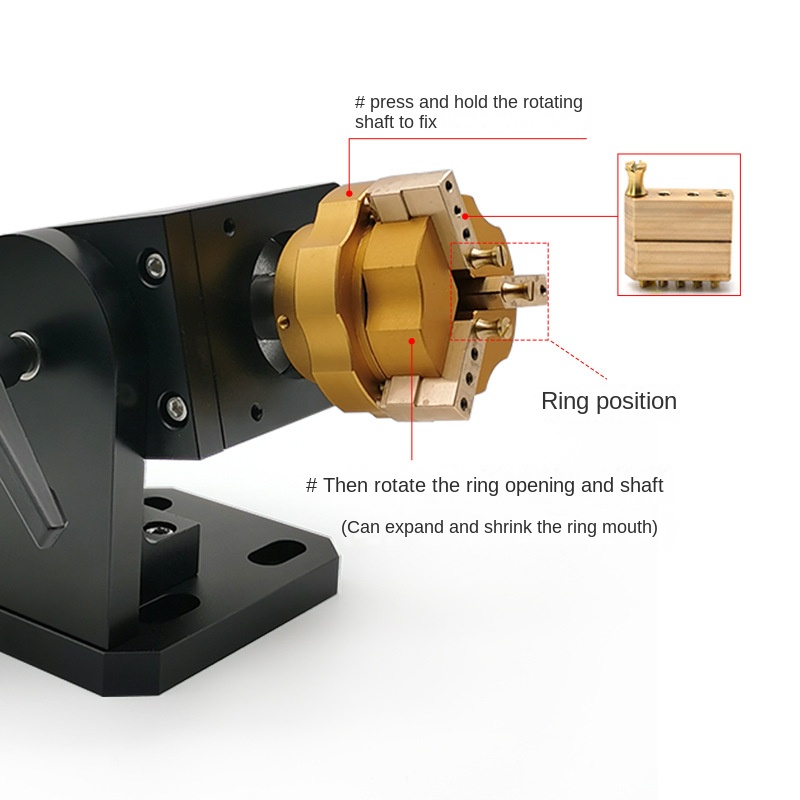 Fiber Lazer 4th Eksen Halkası  - Laser Marking Machine Rotary Axis incelemesi ve fiyatı