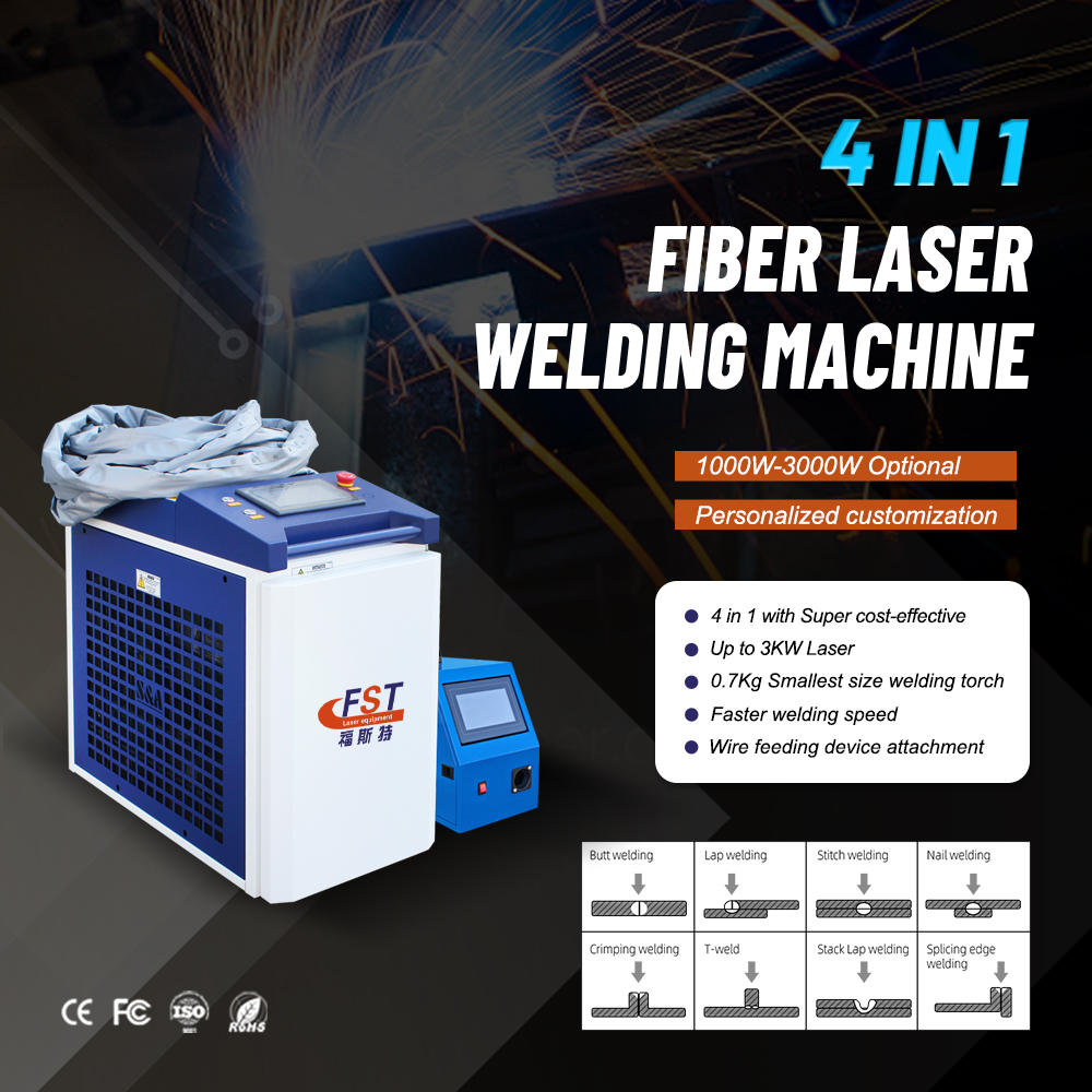 2000W 3000W 3'ü 1 Arada El Tip - Laser Welding Machine 3 In 1 2000W incelemesi ve fiyatı