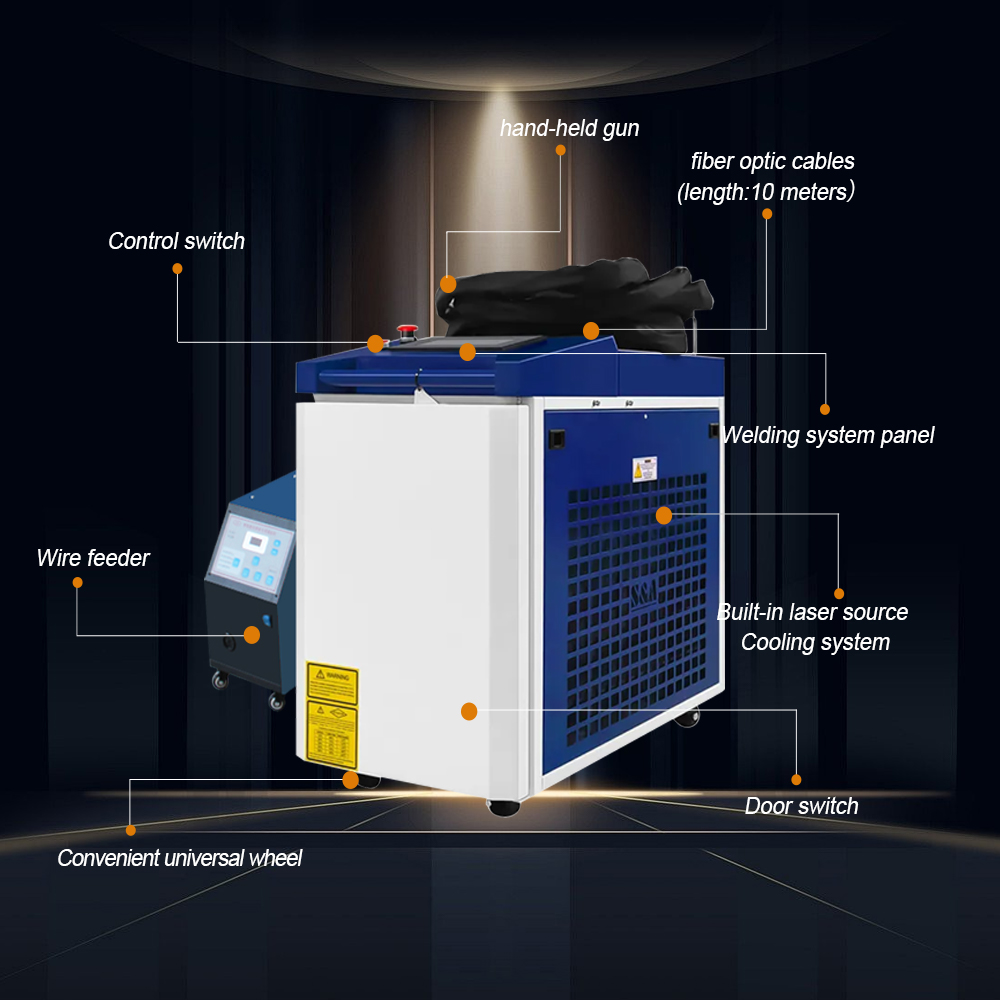 2000W 3000W 3'ü 1 Arada El Tip - Laser Welding Machine 3 In 1 2000W incelemesi ve fiyatı